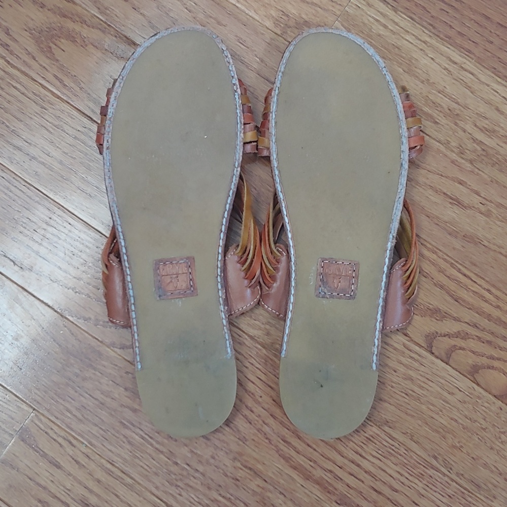 FINAL! 🚨Frye leather flat sandals womens 8 1/2 B - Picture 5 of 8